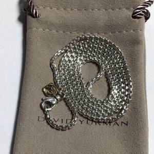 David yurman sterling and 14k 2.7mm box chain 22”